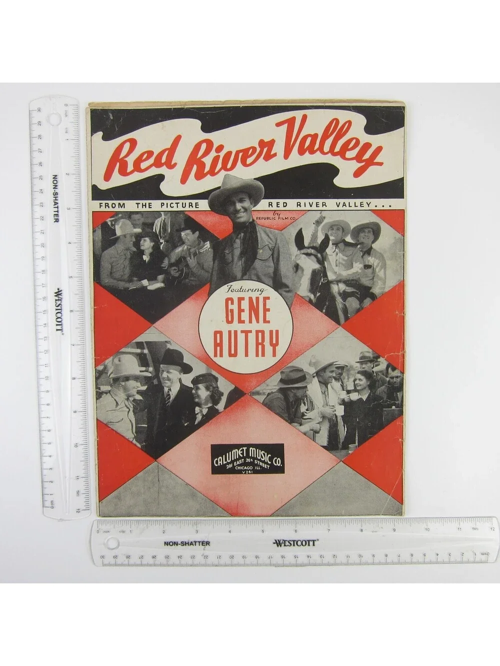 Sheet Music Red River Valley Western Film Cowboy Gene Autry Vintage 1935